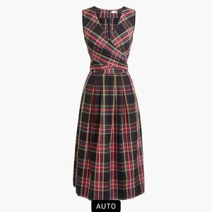 J Crew Tartan Wrap Holiday Dress